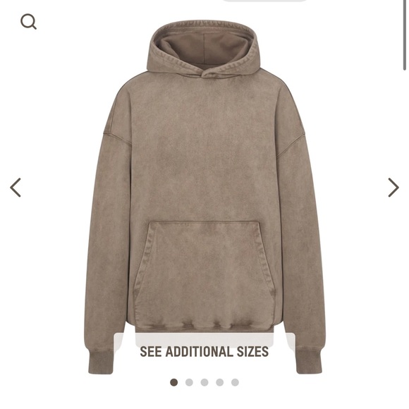 SKIMS BOYFRIEND FLEECE HOODIE - DESERT - SIZE SMALL - Picture 1 of 5